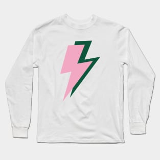 Pink and Green Lightning Long Sleeve T-Shirt
